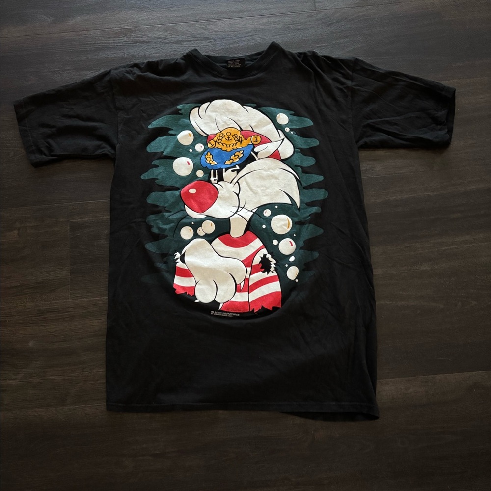 Vintage 1994 Sylvester Looney Tunes AOP Graphic T-shirt Size XXL